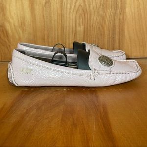 Womens 7.5 Ugg Leather Mocassins Pink SEF1266